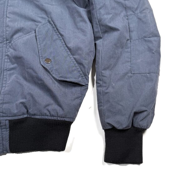 L.O.G.G Label of Graded Goods Jacket Mens Small Blue Hooded H&M Winter Puffer - Picture 6 of 11